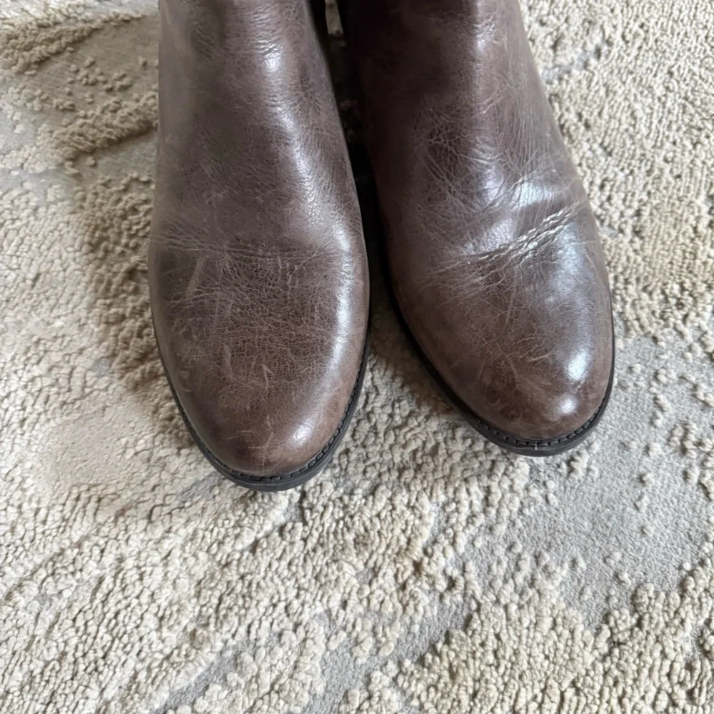 Vince Camuto Bendra tall Boots over the knee gray brown Distressed Leather 9.5
